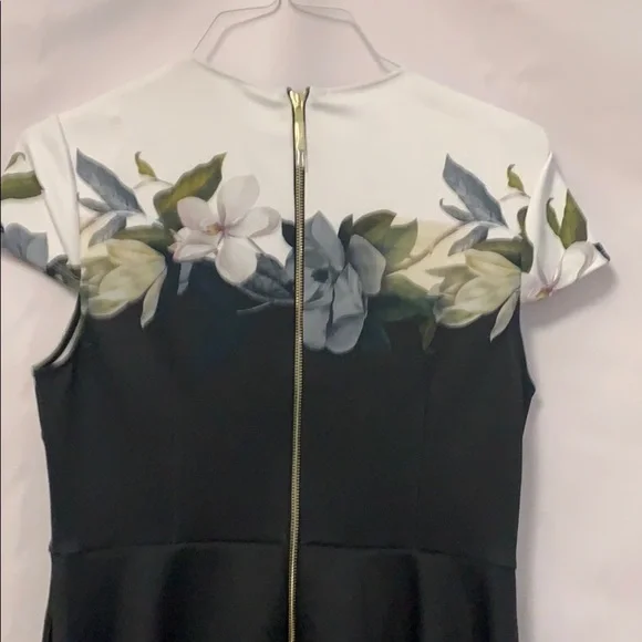 TED BAKER FLORAL DRESS SIZE 3 US 8 - Picture 3 of 6